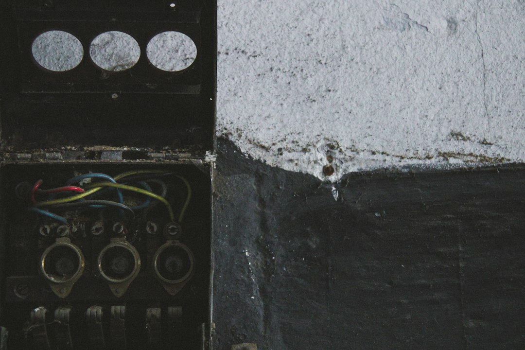 a wall with a hole in it